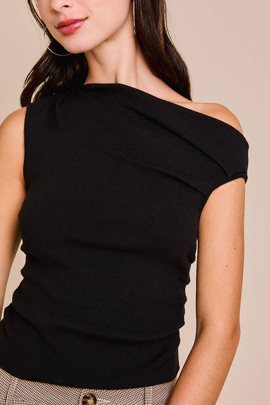 The Essential Off- Shoulder Top: Black
