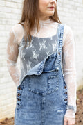 Floral Lace Top: White