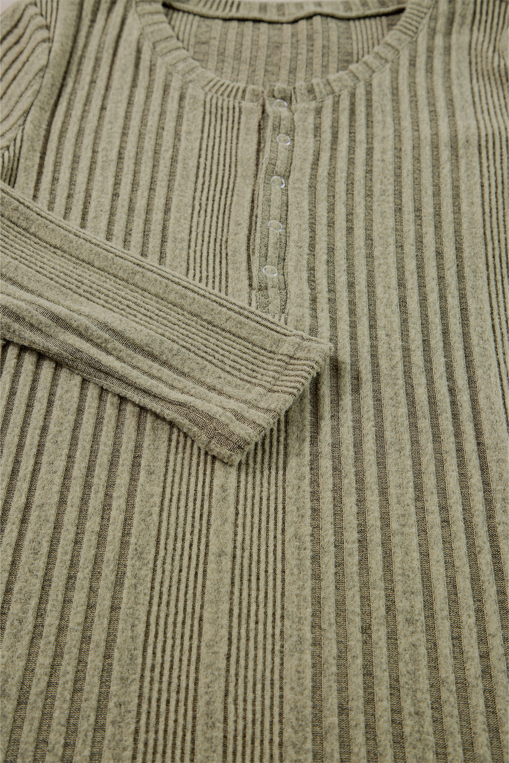 Olive Ribbed Sweater Top